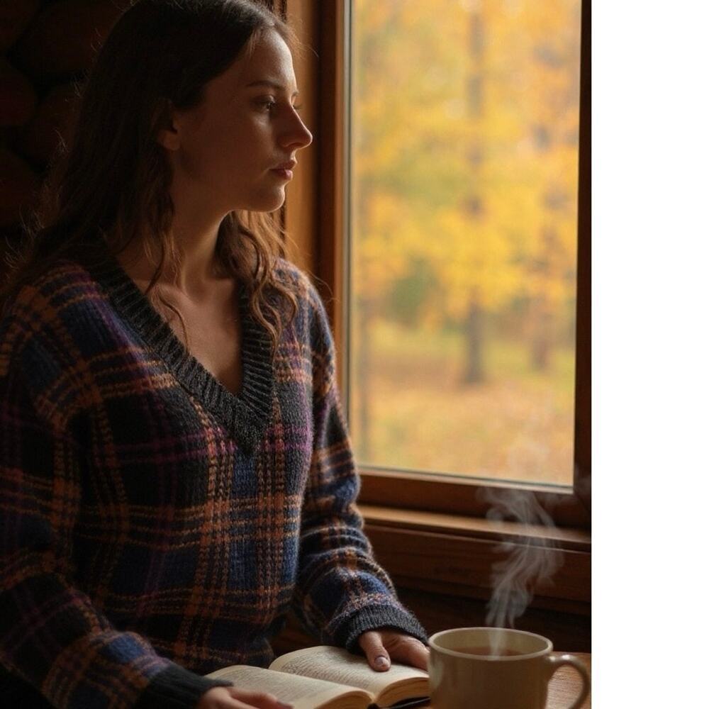 Vintage Paul Harris Mohair Blend Plaid Sweater M Dark Academia Fall Photos - Picture 3 of 10